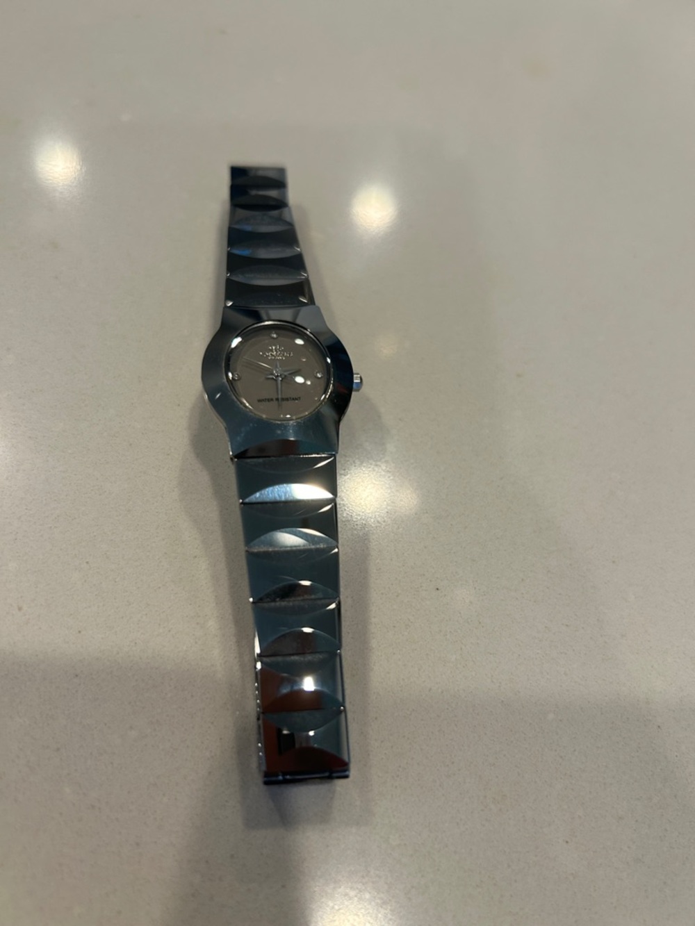 Oniss Paris Silver-Tone Women's Link Bracelet Watch
